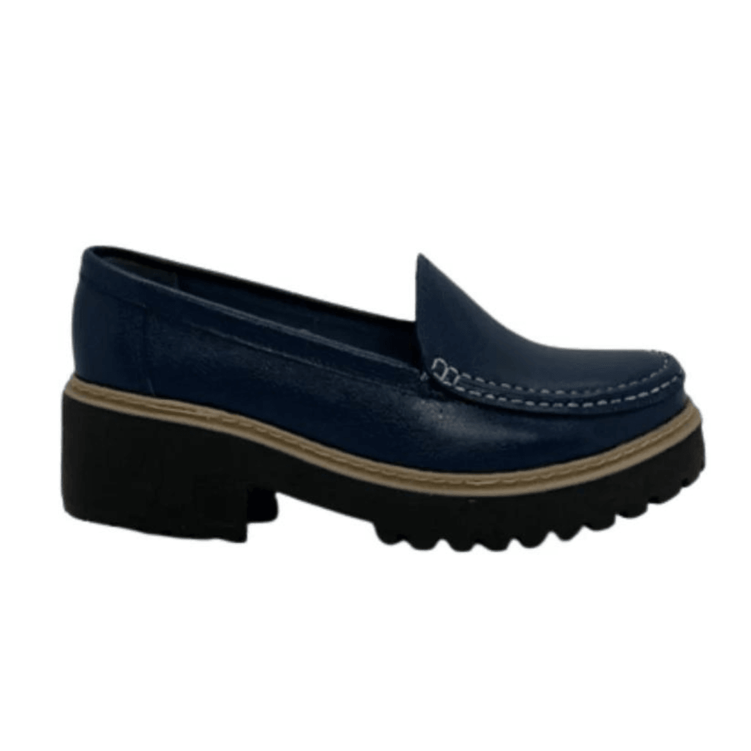 MOCASIN CUERO AZUL ART 063 - Mocasines