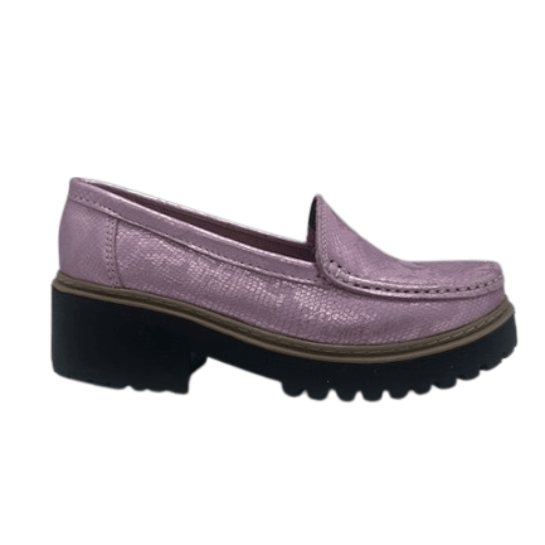 Mocasín Cuero Rosa