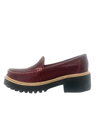 Mocasín Cuero Burdeo