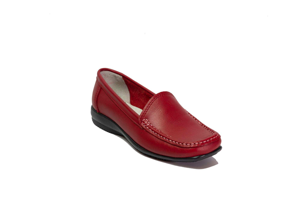 MOCASIN CUERO ROJO ART 062 - Mocasines