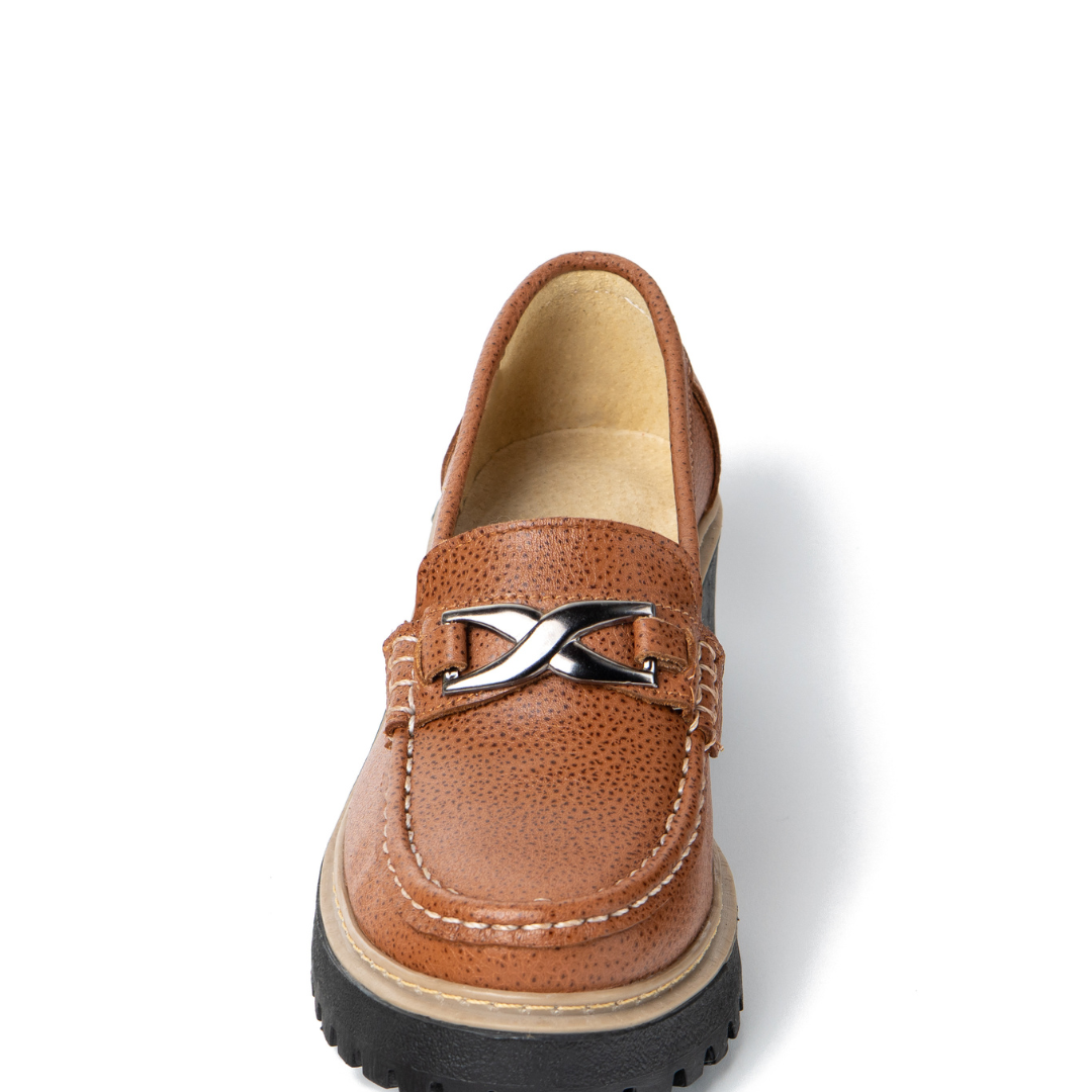 MOCASIN CUERO TOSTADO