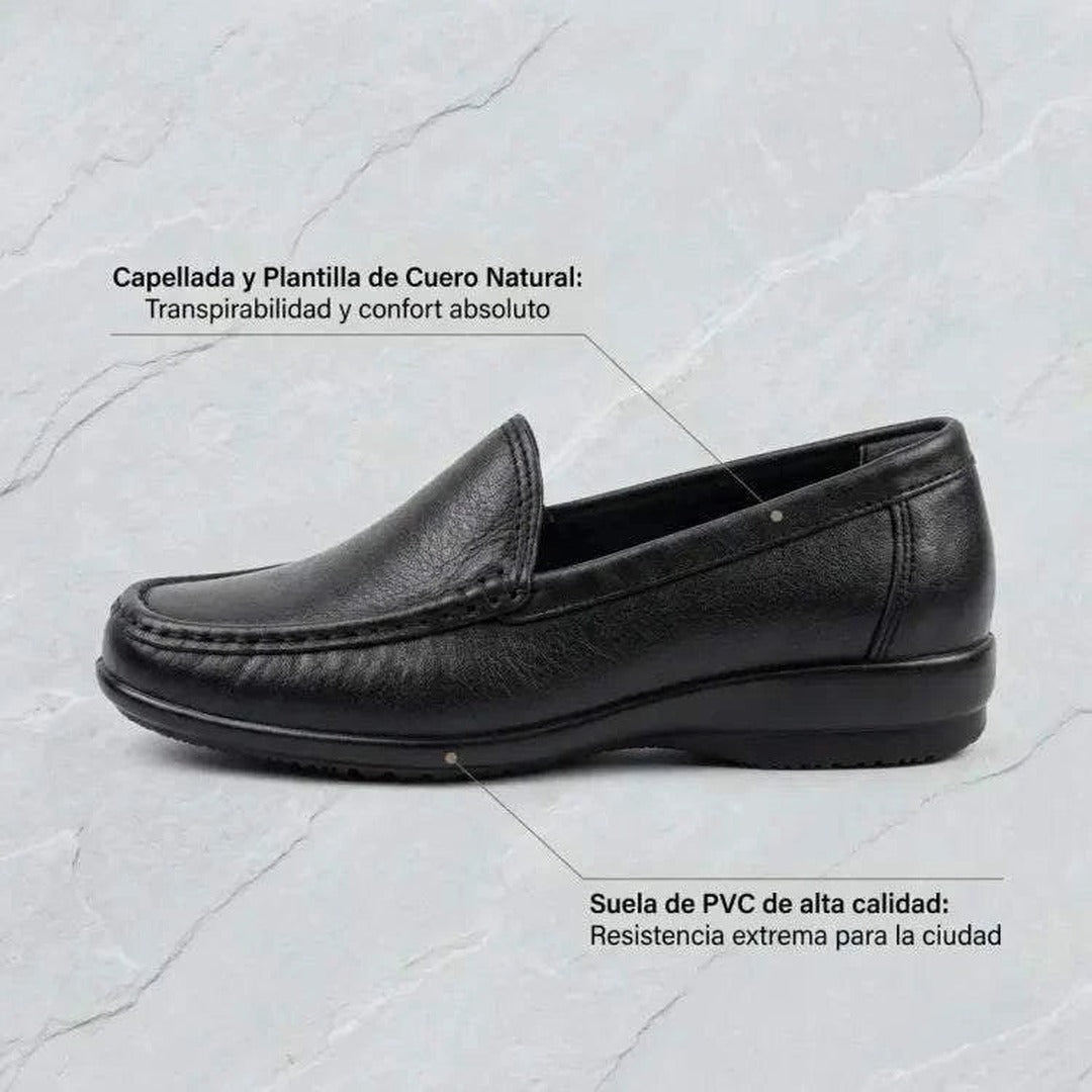 Mocasin Cuero Negro Art 062