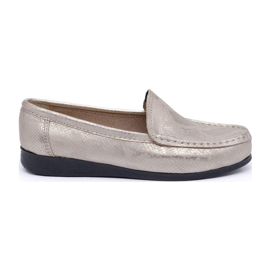 Mocasin Cuero Metalizado Bronce Art 218