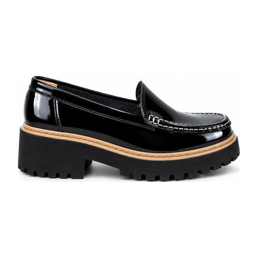 Mocasin Cuero Charol Negro Art 063