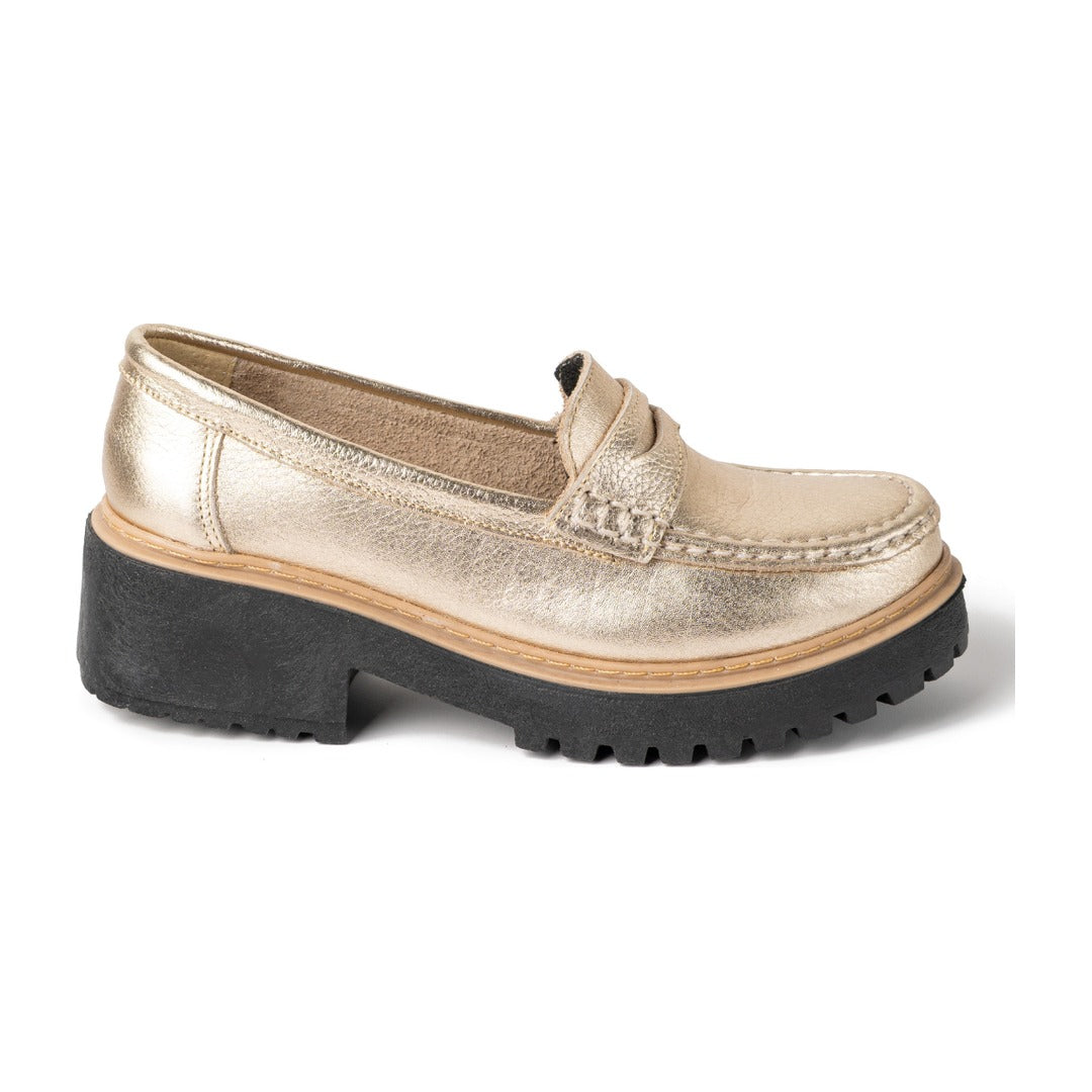Mocasin Cuero Dorado Art 074