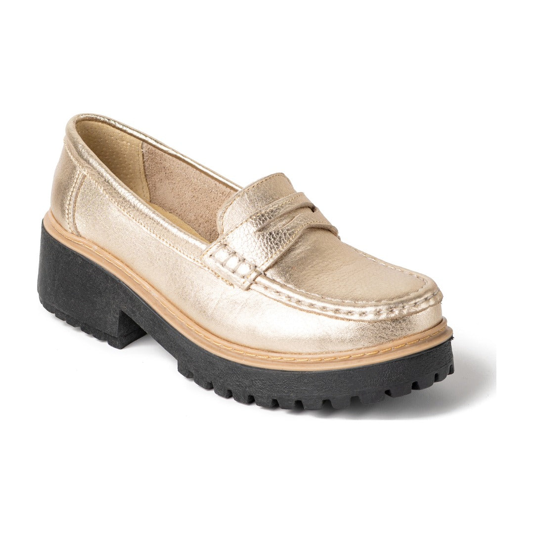 Mocasin Cuero Dorado Art 074