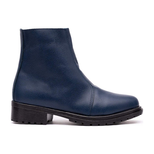 Botin Cuero Azul Art 019