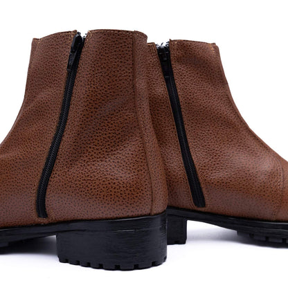 BOTIN CUERO TOSTADO ART 019