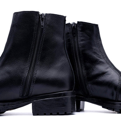 BOTIN CUERO NEGRO ART 019