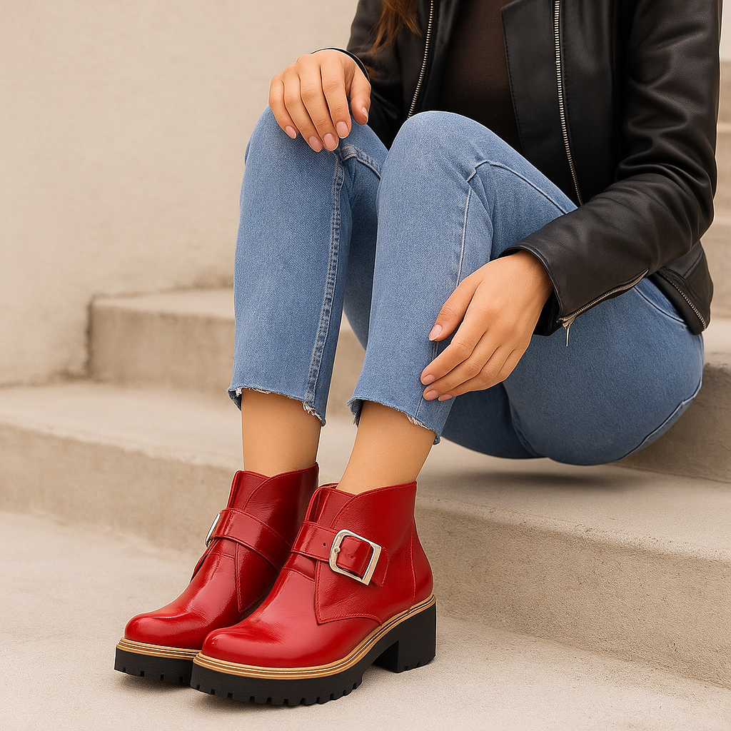 BOTIN RICHIATO ROJO - Mocasines