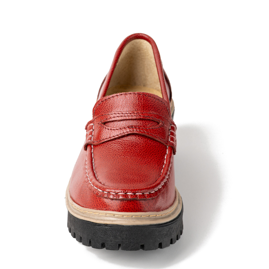 MOCASIN CUERO ROJO ART 074