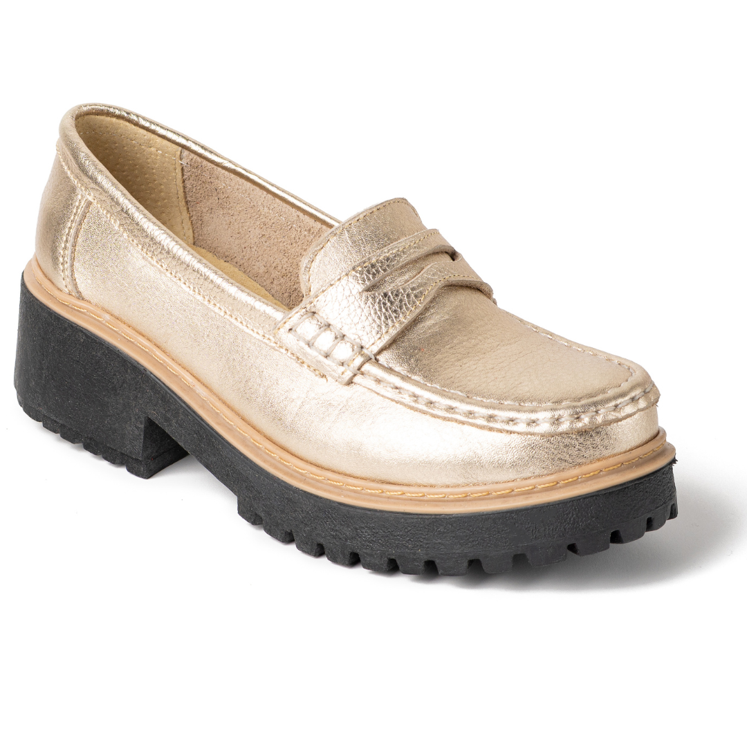 MOCASIN CUERO DORADO ART 074