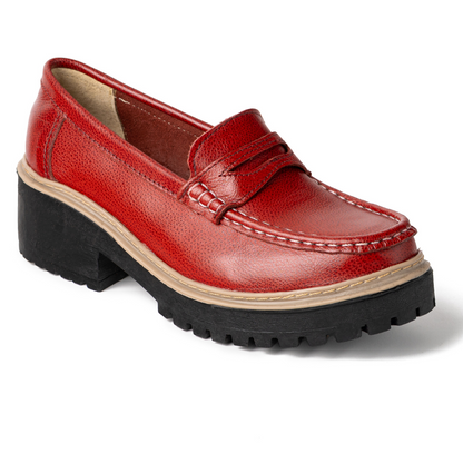 MOCASIN CUERO ROJO ART 074