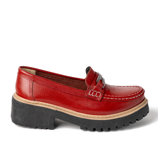MOCASIN CUERO ROJO ART 073