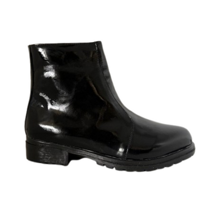 BOTIN CUERO CHAROL NEGRO ART 019