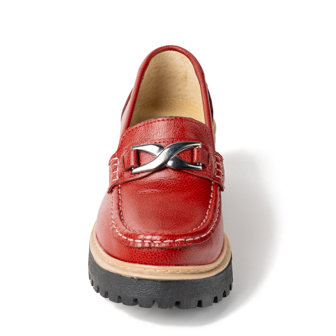 MOCASIN CUERO ROJO ART 073