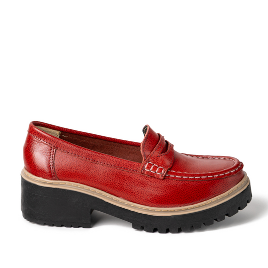 MOCASIN CUERO ROJO ART 074