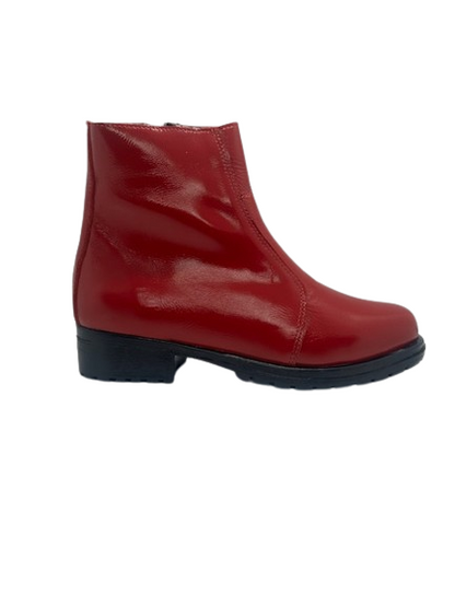 BOTIN CUERO CHAROL ROJO ART 019