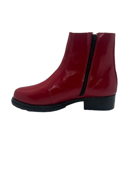 BOTIN CUERO CHAROL ROJO ART 019