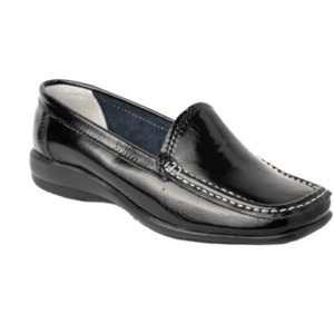 MOCASIN CUERO RICHIATO NEGRO ART 066 - Mocasines