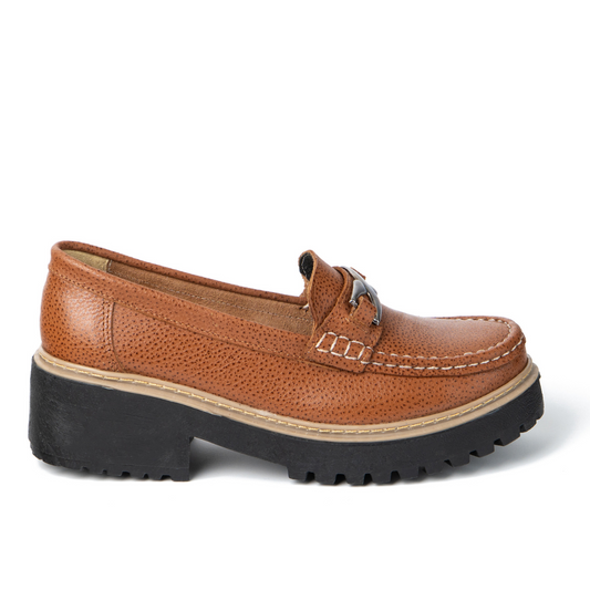 MOCASIN CUERO TOSTADO