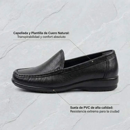 MOCASIN CUERO NEGRO ART 062